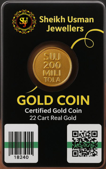 SUJ 200 Mili Gram Gold Coin – 22 Karat, Sealed