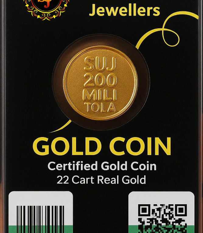 SUJ 200 Mili Gram Gold Coin – 22 Karat, Sealed