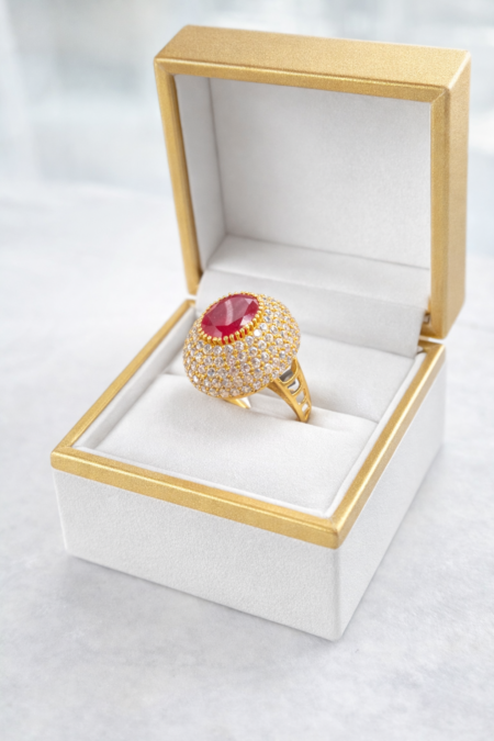 Gold Ring - 21 Karat - Weight: 5.060